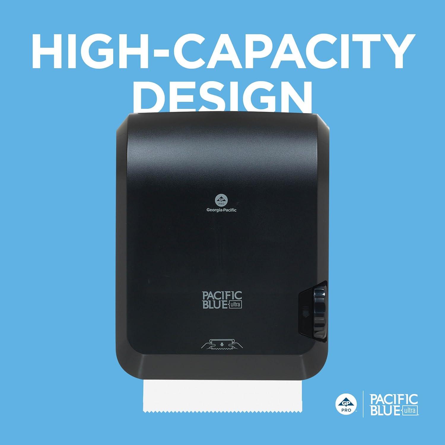image:imagePacific Blue Ultra 8 HighCapacity Automated Touchless Paper Towel Dispenser by GP PRO GeorgiaPacific Black 59590 129 W x 9 D x 16 H 1 DispenserMechanical dispenser