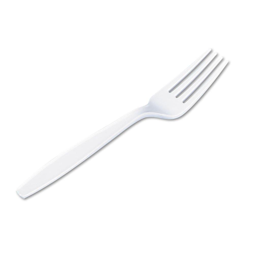 image:imageDixie 713 HeavyWeight Polystyrene Plastic Fork by GP PRO GeorgiaPacific White FH217 Case of 1000 1 BoxCaseWhite