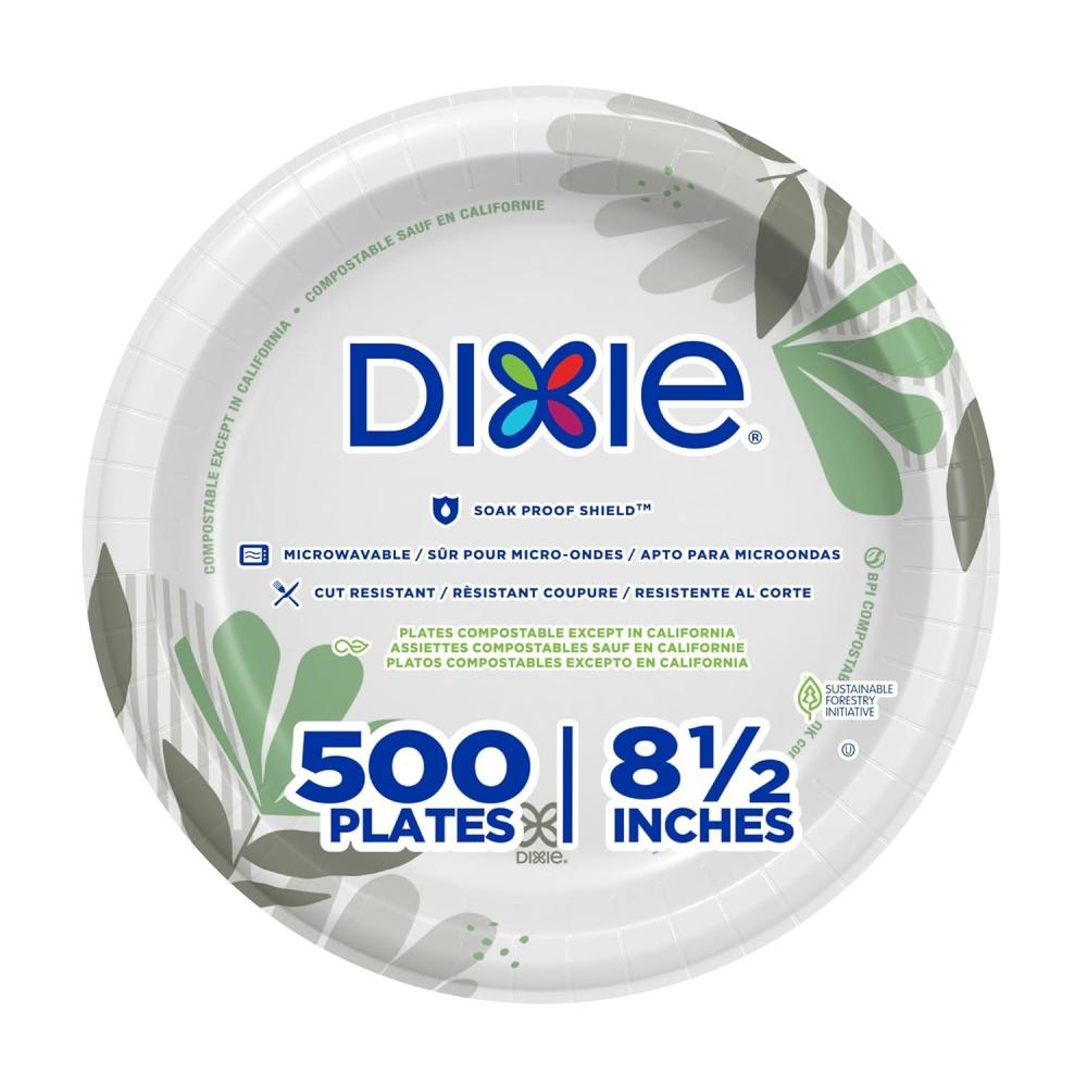 image:imageDixie 85 Inch MediumWeight Paper Plates By GP PRO Pathways Design 500 Count 125 Disposable Plates Per Pack 4 Packs Per Case UX9WS