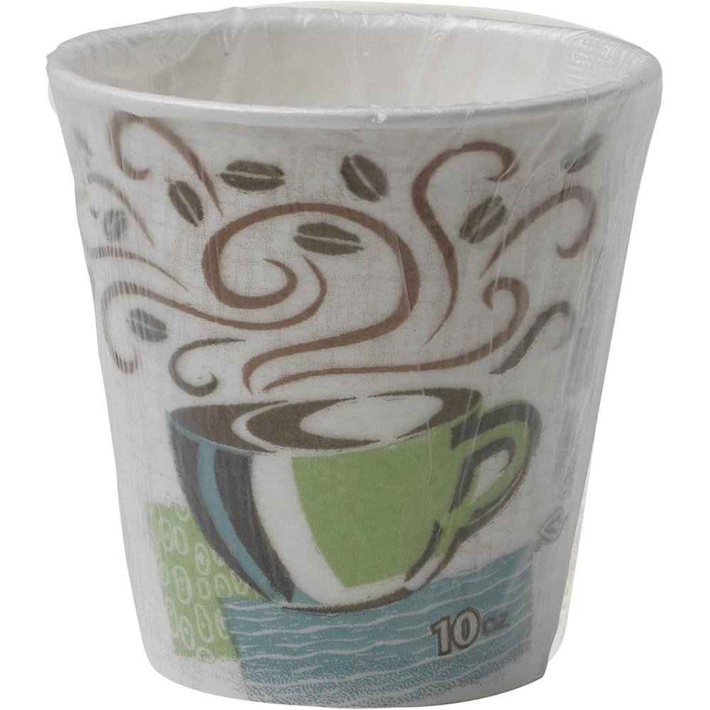 image:imageDixie PerfecTouch 8 oz Paper Coffee Cups By GP PRO Coffee Haze Design 1000 Count Individually Wrapped Disposable Cups 5338CDWRMulticolor