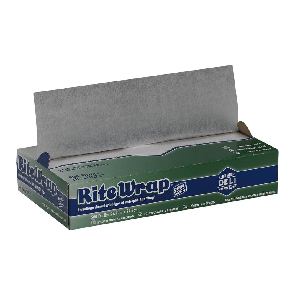 image:imageDixie RiteWrap LightWeight Interfolded Dry Wax Deli Paper by GP PRO GeorgiaPacific White RW106 10 W x 1075 L Case of 12 Boxes 500 Sheets Per Box10 W x 1075 L