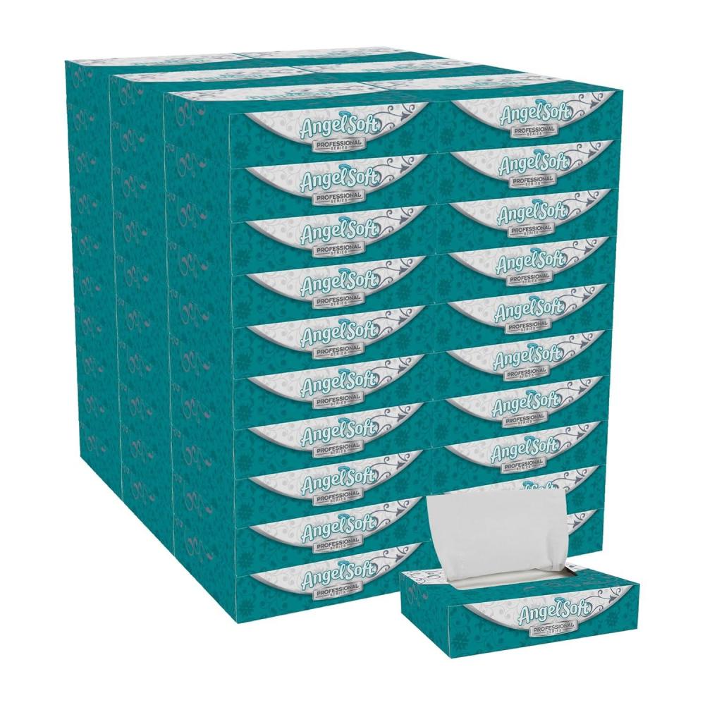 image:imageGeorgiaPacific Angel Soft Professional Series 2Ply Facial Tissue 48550 50 Sheets Per Box 60 Tissue Flat Boxes Per Bulk Case