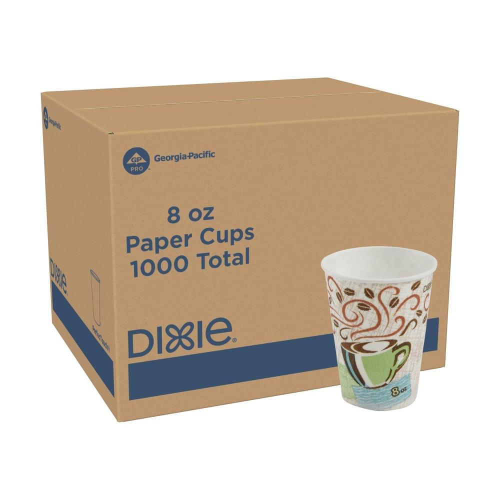 image:imageGeorgiaPacific Dixie PerfecTouch 12 oz Paper Coffee Cups By GP PRO Coffee Haze Design 1000 Count 50 Disposable Cups Per Pack 20 Packs Per Case 5342CD8 oz