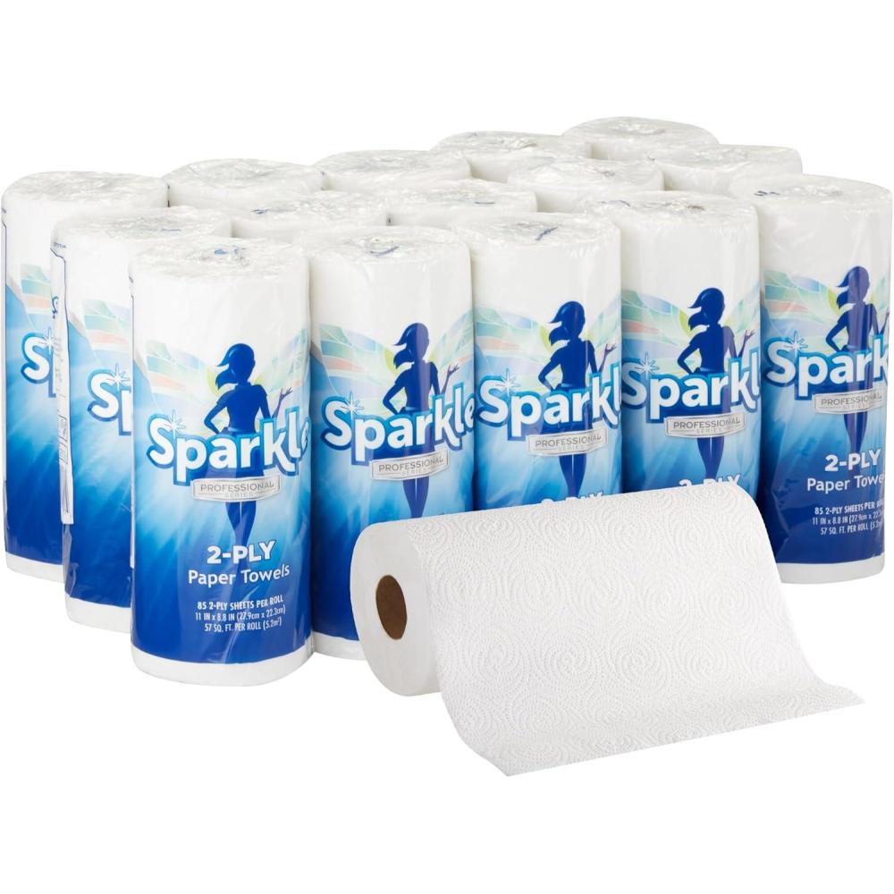 image:imageGeorgiaPacific Sparkle 2Ply Perforated Roll Paper Towels by GP PRO GeorgiaPacific White 2717714 85 Sheets Per Roll 15 Rolls Per CaseWhite