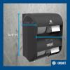 Compact® 4-ROLL Quad Plus CORELESS HIGH-Capacity Toilet Paper Dispenser, Black, 1 Dispenser