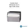 Dixie Countertop Full-Fold Napkin Dispenser by GP PRO (Georgia-Pacific), Chrome, 51602, 7.5″ W x 6.0″ D x 5.375″ H, Black and Chrome(7.5″W x 6″D x 5.375″H)