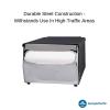 Dixie Countertop Full-Fold Napkin Dispenser by GP PRO (Georgia-Pacific), Chrome, 51602, 7.5″ W x 6.0″ D x 5.375″ H, Black and Chrome(7.88″W x 11.5″D x 5.88″H)