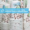 Dixie PerfecTouch 10 oz Paper Coffee Cups and Lids By GP PRO, Coffee Haze Design, 300 Disposable Cups and Lids (50 Disposable Cups and Lids Per Pack, 6 Packs Per Case), 5310COMBO600(Coffee Haze Design)
