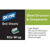 Dixie Rite-Wrap Light-Weight Interfolded Dry Wax Deli Paper by GP PRO (Georgia-Pacific), White, RW106, 10″ W x 10.75″ L (Case of 12 Boxes, 500 Sheets Per Box)(15″ W x 10.75″ L)