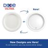 Dixie Ultra 10 Inch Heavy-Weight Paper Plates By GP PRO, Pathways Botanical Design, 500 Count (125 Disposable Plates Per Pack, 4 Packs Per Case), SXP10PATH(White)