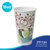 Georgia-Pacific Dixie PerfecTouch 12 oz Paper Coffee Cups By GP PRO, Coffee Haze Design, 1000 Count (50 Disposable Cups Per Pack, 20 Packs Per Case), 5342CD(16 oz)