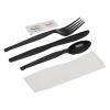 Georgia-Pacific Dixie Wrapped Cutlery, 6-Piece Kit, Fork, Knife, Spoon, Napkin, Salt And Pepper, CH56NSPC7, 250 Kits per Case,Black(Black)