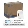 Georgia-Pacific Pacific Blue Basic 1-Ply Jumbo Jr. 9” Toilet Paper by GP PRO (GEORGIA-PACIFIC), 13718, 2,000 Linear Feet Per Roll, 8 Rolls Per Case
