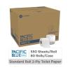 Georgia-Pacific Pacific Blue Basic 2-Ply Embossed Toilet Paper,19880/01, 550 Sheets Per Roll, 80 Rolls Per Case