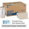 Georgia-Pacific Pacific Blue Select 2-Ply Perforated Roll Paper Towel, White, 85 Sheets Per Roll, 30 Rolls Per Case, 27385(Brown)