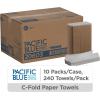 Pacific Blue Basic‚ C-Fold Paper Towels by GP PRO, White, 20603, 240 Towels per Pack, 10 Packs(2 400 paper towels)