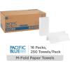 Pacific Blue Basic Multifold Paper Towels by GP PRO (Georgia-Pacific), White, 20204, 250 Towels Per Pack, 16 Packs Per Case, (Case of 16 Packs, 250 per Pack)(Pacific Blue Select)