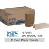 Pacific Blue Basic Recycled Multifold Paper Towels (Previously branded Envision) by GP PRO (Georgia-Pacific), Brown, 23304, 250 Towels Per Pack, 16 Packs Per Case(Brown)