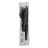 Georgia-Pacific Dixie Wrapped Cutlery, 6-Piece Kit, Fork, Knife, Spoon, Napkin, Salt And Pepper, CH56NSPC7, 250 Kits per Case,Black(Black)