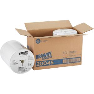 Brawny Professional Perforated Paper Towel Rolls, Disposable Cleaning Towel, 20085, 20 Rolls per Case, 84 Sheets per Roll(White)