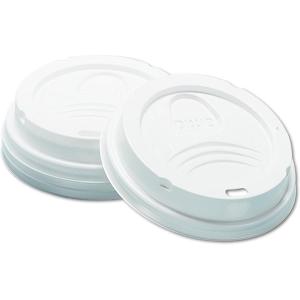 Dixie 8 oz. Dome Hot Coffee Cup Lids by GP PRO (Georgia-Pacific), Black, DL9538B, 1,000 Count (100 Lids Per Sleeve, 10 Sleeves Per Case), Small(White)