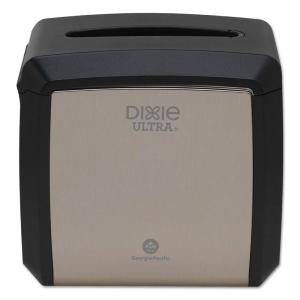 Dixie Ultra Tabletop Interfold Napkin Dispenser by GP PRO (Georgia-Pacific); Stainless; 54528A; Holds 275 Napkins; 7.600″ W x 6.100″ D x 7.200″ H(Stainless Steel)