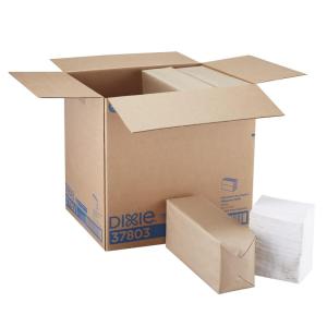 GEORGIA-PACIFIC Dixie Full-Fold 1-Ply Napkin Refill (Previously Branded MorNap Jr.) by GP PRO (Georgia-Pacific); Brown; 37835; 600 Napkins Per Pack; 12 Packs Per Case(White)