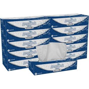 Georgia-Pacific Angel Soft Ultra Professional Series Premium 2-Ply Facial Tissue (4636014), 96 Sheets Per Box, 10 Tissue Cube Boxes Per Case(Flat)