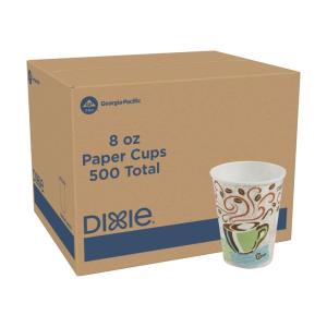 Georgia-Pacific Dixie PerfecTouch 12 oz Paper Coffee Cups By GP PRO, Coffee Haze Design, 1000 Count (50 Disposable Cups Per Pack, 20 Packs Per Case), 5342CD(25 Count (Pack of 20))