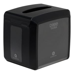 Georgia-Pacific Dixie Ultra Tabletop Interfold Napkin Dispenser by GP PRO (Georgia-Pacific), Black, 54527A, Holds 275 Napkins, 7.600” W x 6.100” D x 7.200” H(Black)