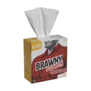 Georgia-Pacific Professional 25024 Brawny Industrial Heavy Duty Qrtrfld Shop Towels, 13×13, White, 70 Per Pack (Case of 12 Packs)(White)