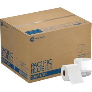 Pacific Blue Basic 1-Ply Embossed Toilet Paper (Previously Branded Envision), 19881/01, 550 Sheets Per Roll, 80 Rolls Per Case(80 rolls)