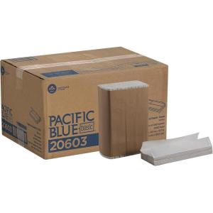 Pacific Blue Basic‚ C-Fold Paper Towels by GP PRO, White, 20603, 240 Towels per Pack, 10 Packs(2 400 paper towels)