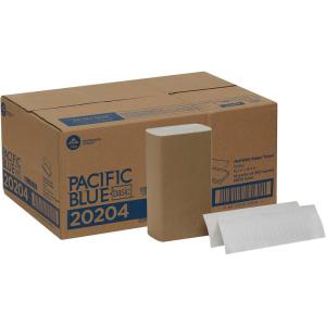 Pacific Blue Basic Multifold Paper Towels by GP PRO (Georgia-Pacific), White, 20204, 250 Towels Per Pack, 16 Packs Per Case, (Case of 16 Packs, 250 per Pack)(20204 – 16 Packs/Case)